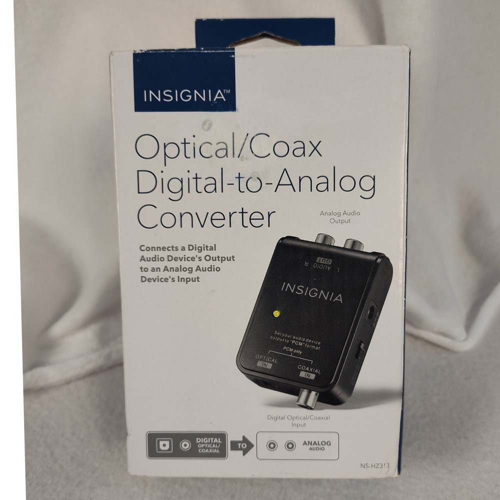 NEW Insignia Optical/Coaxial Digital-to-Analog Converter NS-HZ313 Black